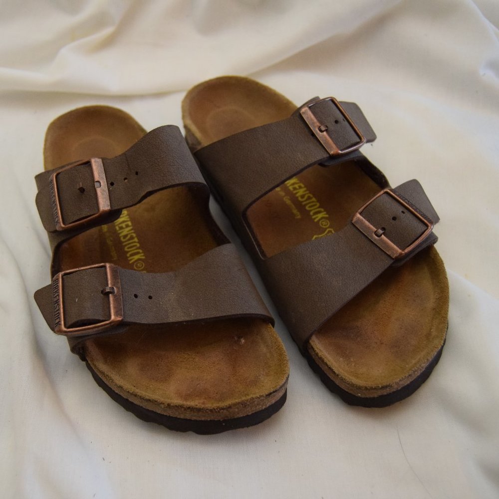 Birkenstock 2 strap Brown Gently Used